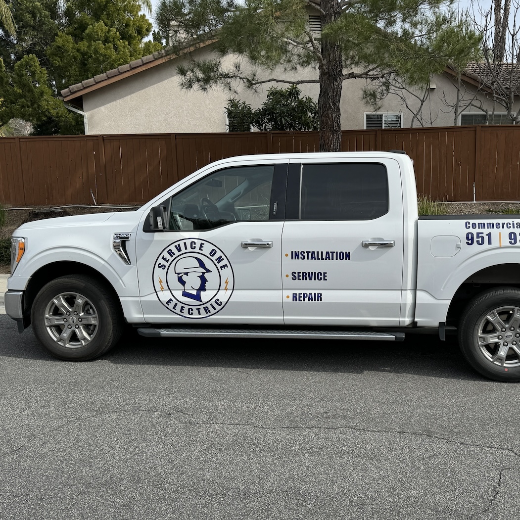 service on electric branded truck