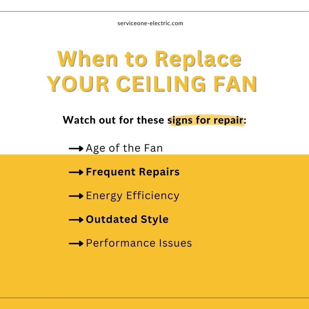 when to repair your ceiling fan infographic of best practices