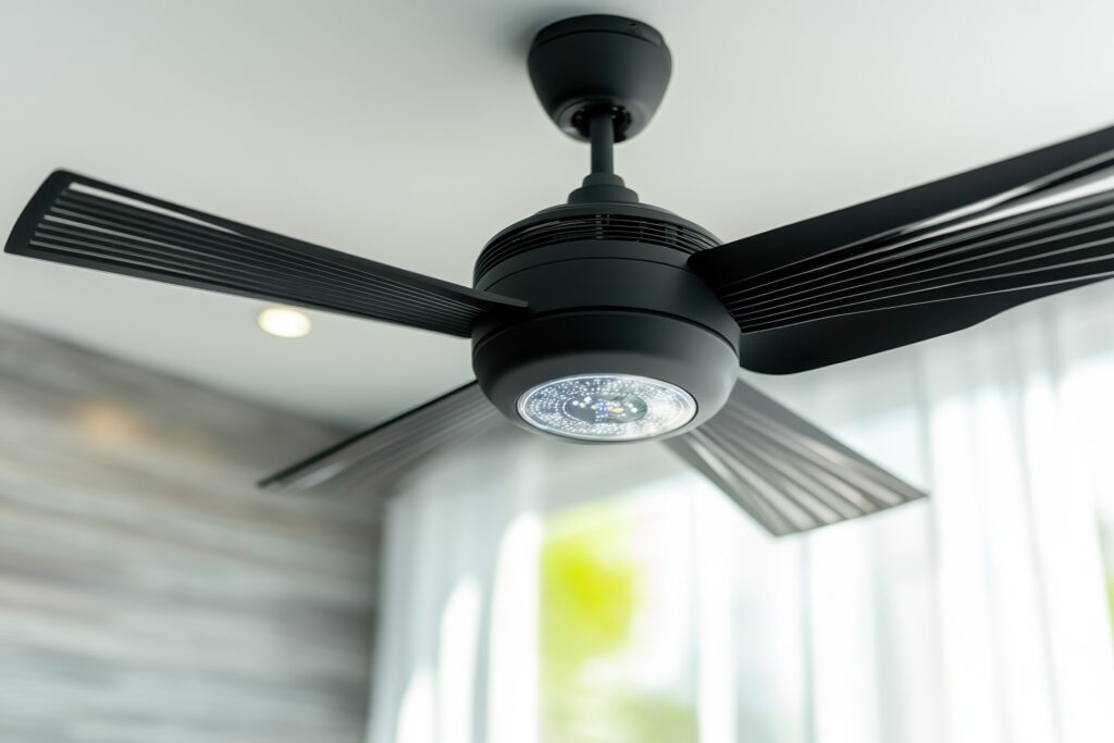 indoor black ceiling fan