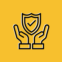 Icon of hands holding up a shield